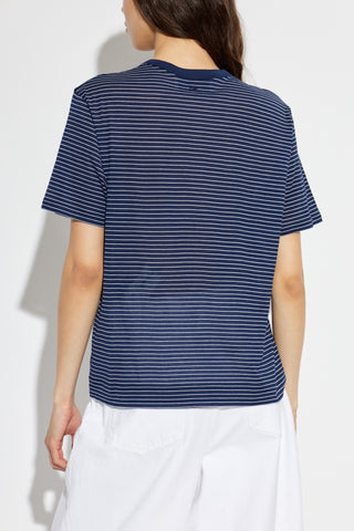 Ami Alexandre Mattiussi NAVY BLUE Striped T-shirt 4