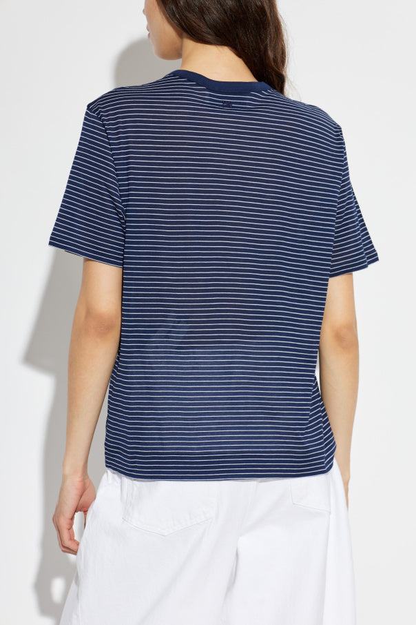 Ami Alexandre Mattiussi NAVY BLUE Striped T-shirt 4