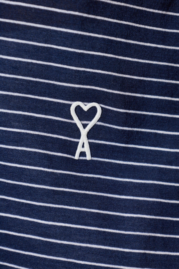 Ami Alexandre Mattiussi NAVY BLUE Striped T-shirt 5