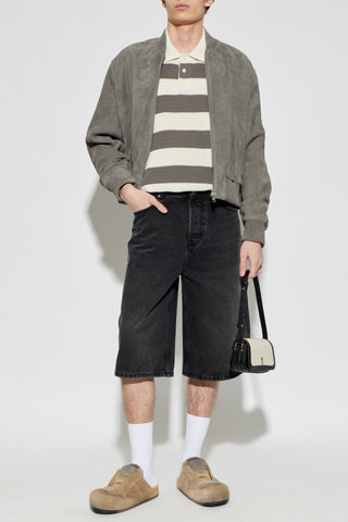 Ami Alexandre Mattiussi GREY Striped pattern polo 2