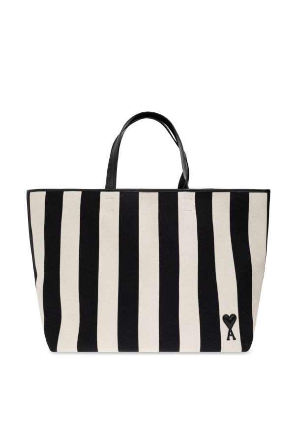 Ami Alexandre Mattiussi cream ‘Ami de Coeur’ Shopper Bag 1