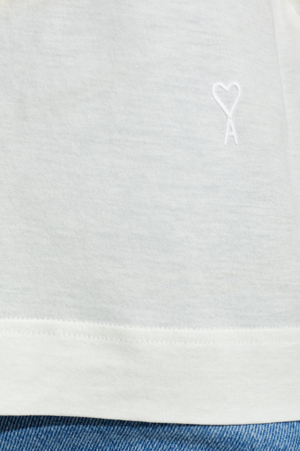 Ami Alexandre Mattiussi WHITE T-shirt with embroidered logo 5