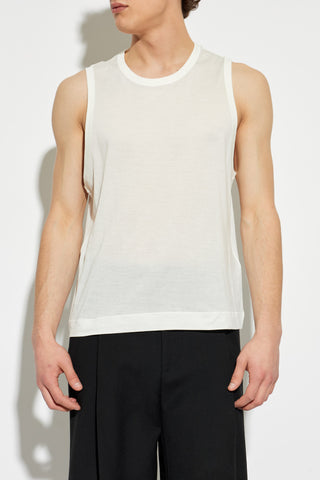 Ami Alexandre Mattiussi WHITE Sleeveless T-shirt 3