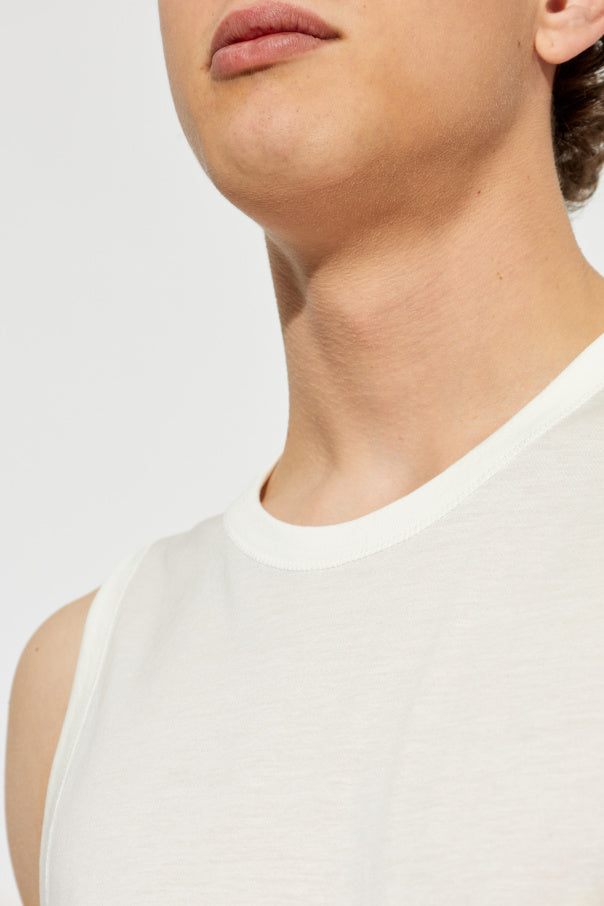 Ami Alexandre Mattiussi WHITE Sleeveless T-shirt 5