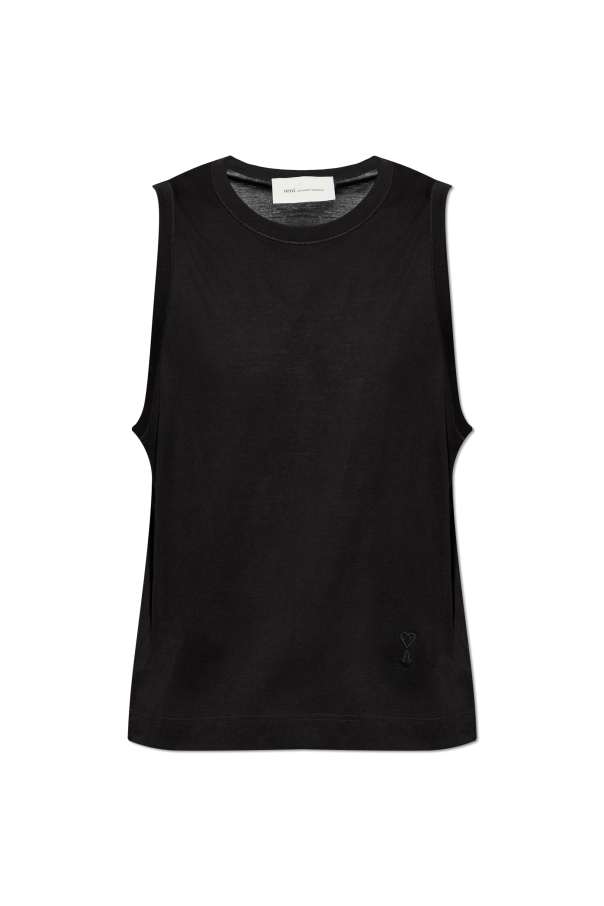 Ami Alexandre Mattiussi BLACK Sleeveless T-shirt 1