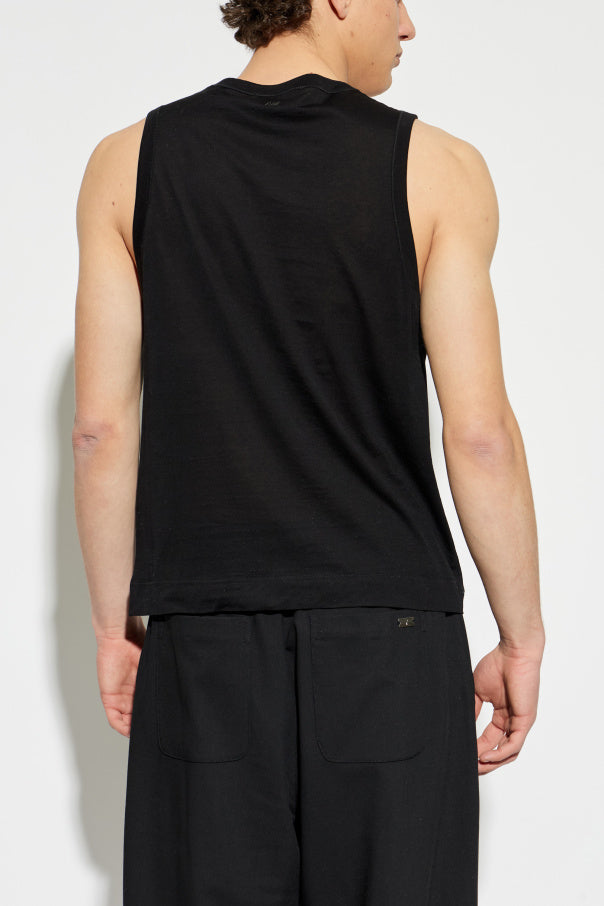 Ami Alexandre Mattiussi BLACK Sleeveless T-shirt 4