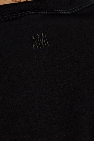 Ami Alexandre Mattiussi BLACK T-shirt with embroidered logo 5