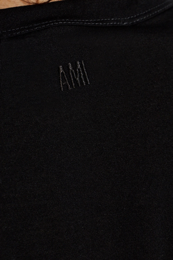 Ami Alexandre Mattiussi BLACK T-shirt with embroidered logo 5