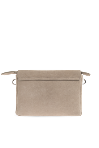 Ami Alexandre Mattiussi beige Leather shoulder bag with logo 4