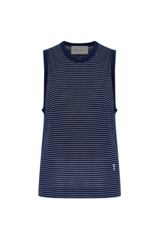 Ami Alexandre Mattiussi NAVY BLUE Striped top 1