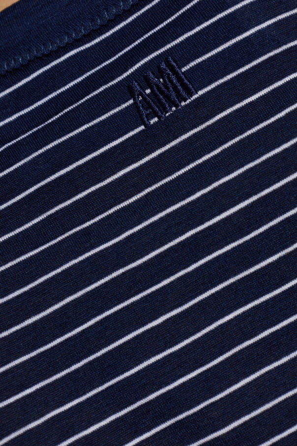 Ami Alexandre Mattiussi NAVY BLUE Striped top 5