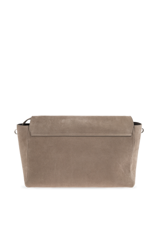 Ami Alexandre Mattiussi beige Leather shoulder bag with logo 3