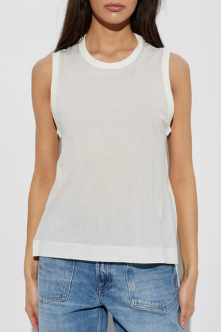 Ami Alexandre Mattiussi WHITE Top with embroidered logo 3