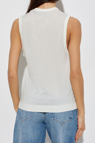 Ami Alexandre Mattiussi WHITE Top with embroidered logo 4