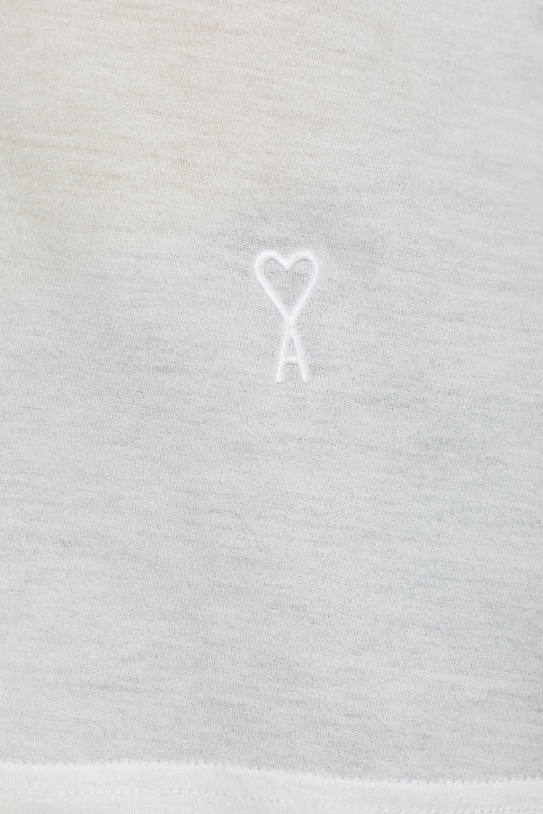 Ami Alexandre Mattiussi WHITE Top with embroidered logo 5