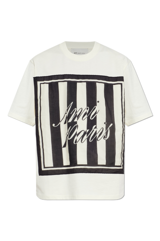 Ami Alexandre Mattiussi cream T-shirt with logo 1