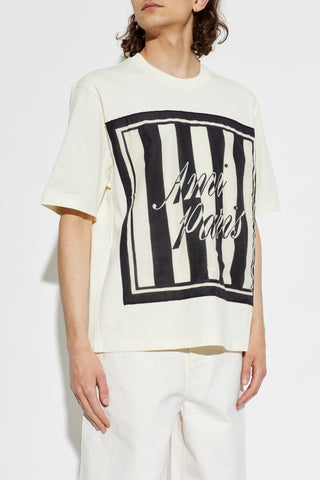 Ami Alexandre Mattiussi cream T-shirt with logo 3