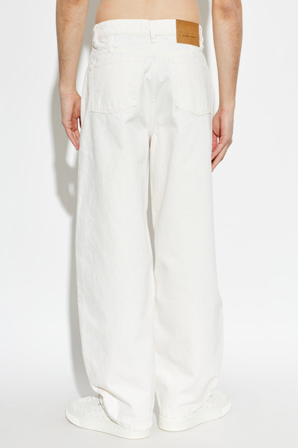Ami Alexandre Mattiussi cream Wide-leg jeans 4