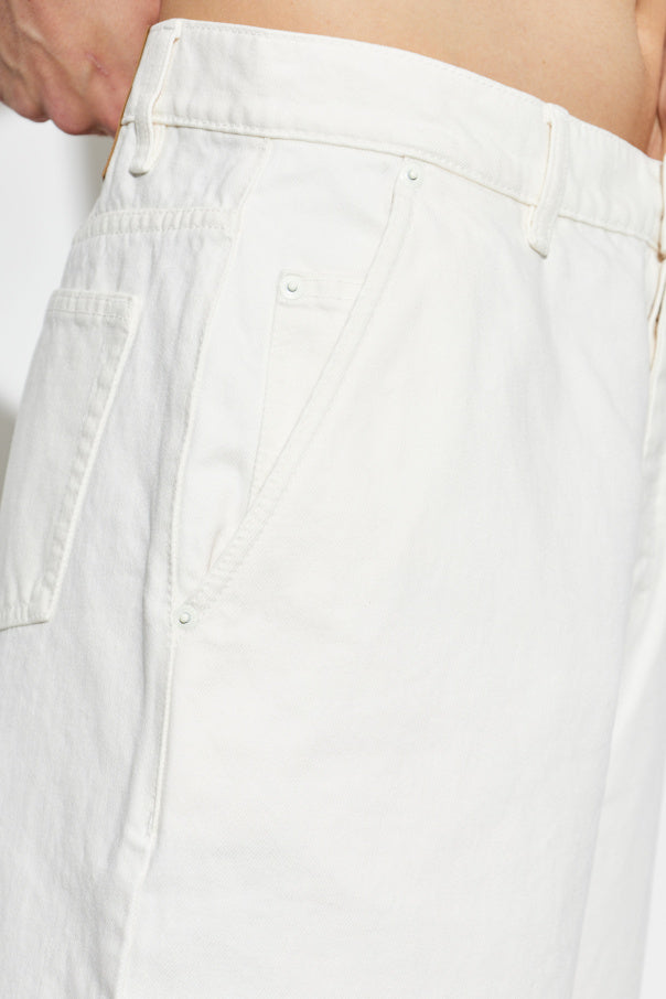 Ami Alexandre Mattiussi cream Wide-leg jeans 5