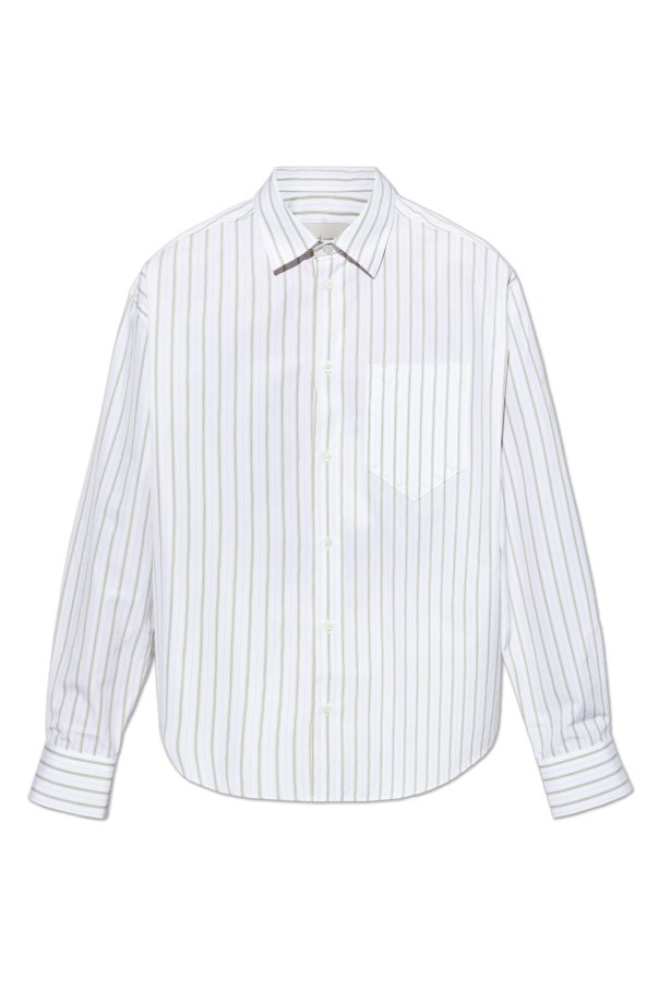 Ami Alexandre Mattiussi WHITE Shirt with a stripe pattern 1
