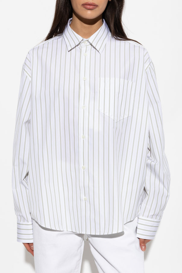 Ami Alexandre Mattiussi WHITE Shirt with a stripe pattern 3