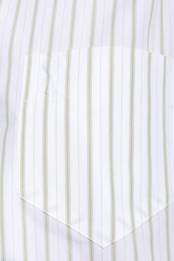 Ami Alexandre Mattiussi WHITE Shirt with a stripe pattern 5