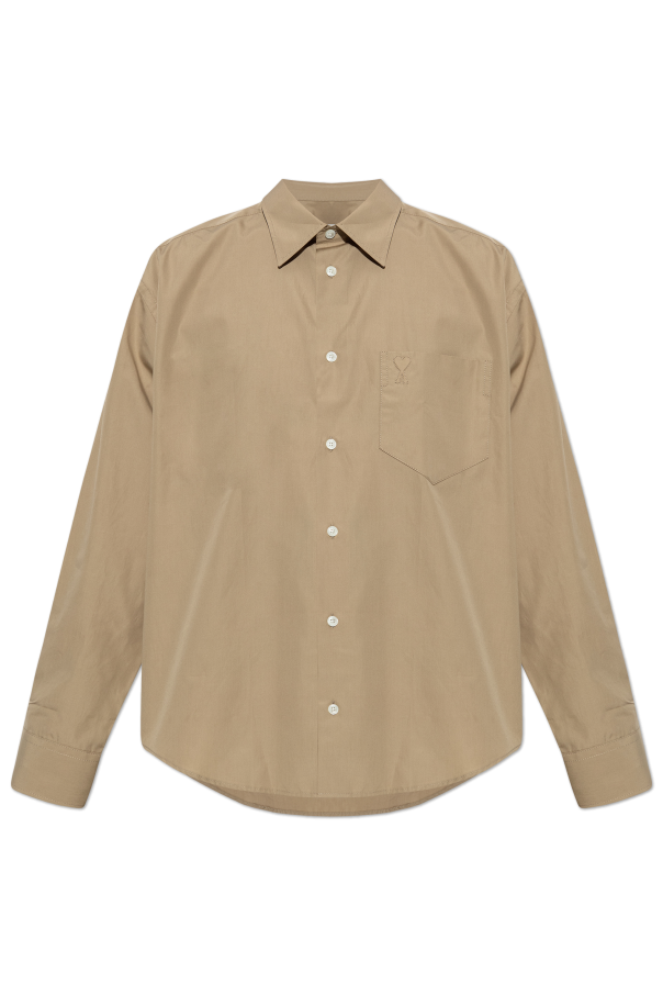 Ami Alexandre Mattiussi beige 'Oversize' type shirt 1
