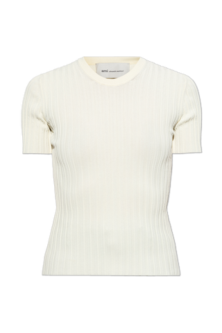 Ami Alexandre Mattiussi cream Pleated top 1