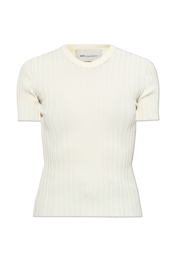 Ami Alexandre Mattiussi cream Pleated top 1