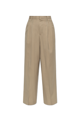 Ami Alexandre Mattiussi beige Wool wide-leg trousers 1
