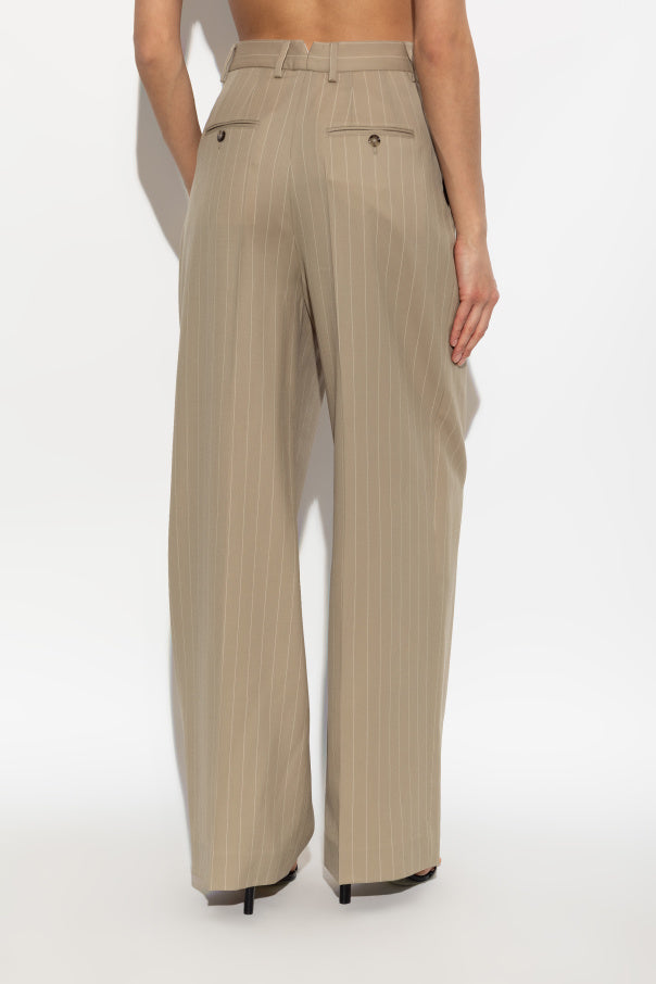 Ami Alexandre Mattiussi beige Wool wide-leg trousers 4
