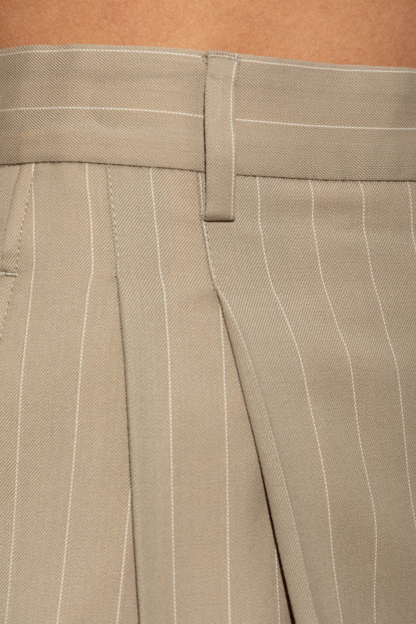 Ami Alexandre Mattiussi beige Wool wide-leg trousers 5