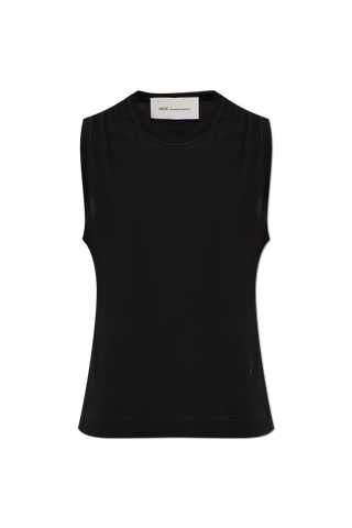 Ami Alexandre Mattiussi BLACK Top with embroidered logo 1