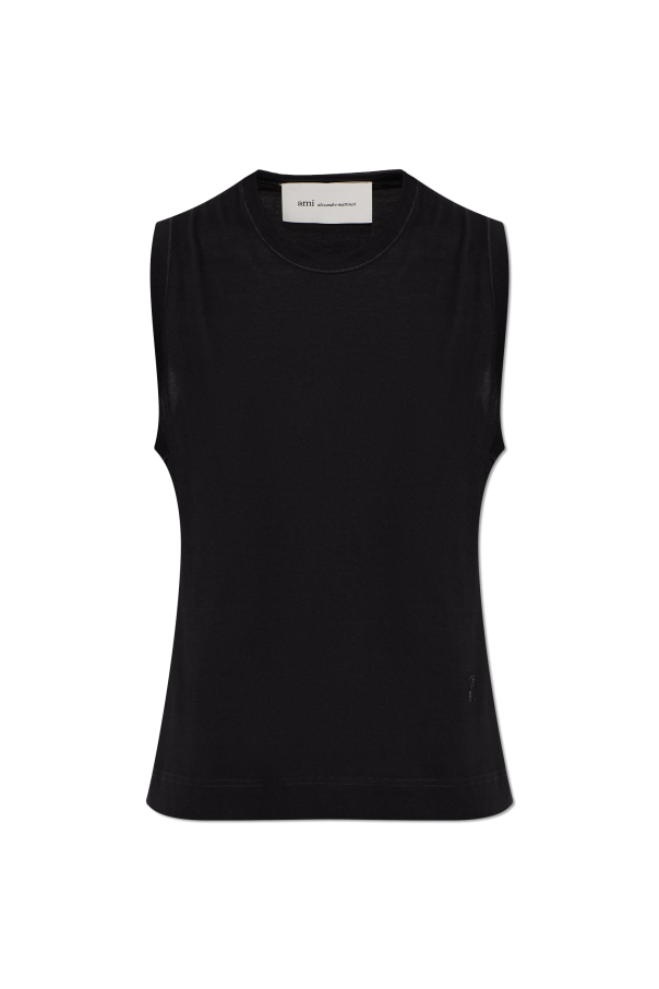 Ami Alexandre Mattiussi BLACK Top with embroidered logo 1