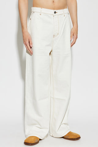 Ami Alexandre Mattiussi WHITE Straight-leg jeans 3