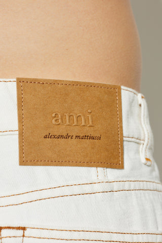 Ami Alexandre Mattiussi WHITE Straight-leg jeans 5