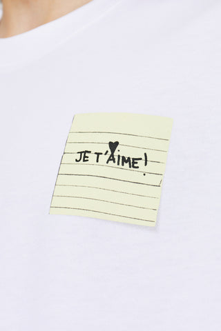 Ami Alexandre Mattiussi WHITE T-shirt with print 5
