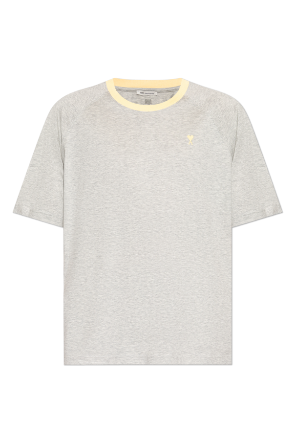 Ami Alexandre Mattiussi GREY T-shirt with embroidered logo 1