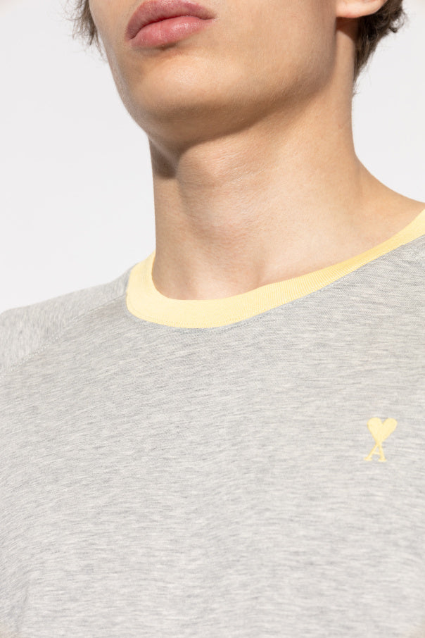 Ami Alexandre Mattiussi GREY T-shirt with embroidered logo 5