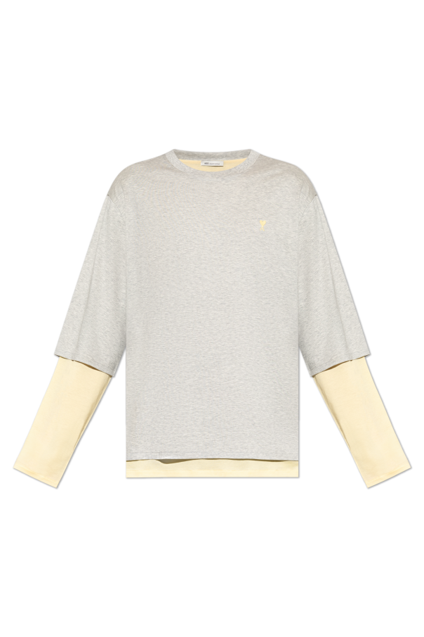 Ami Alexandre Mattiussi GREY Long-sleeve T-shirt 1