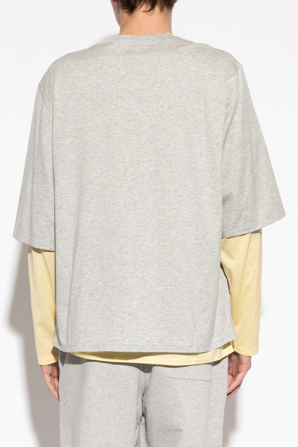 Ami Alexandre Mattiussi GREY Long-sleeve T-shirt 4