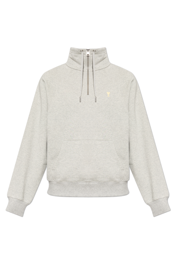 Ami Alexandre Mattiussi GREY Sweatshirt with embroidered logo 1