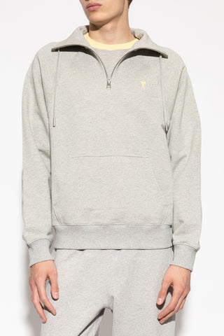 Ami Alexandre Mattiussi GREY Sweatshirt with embroidered logo 3