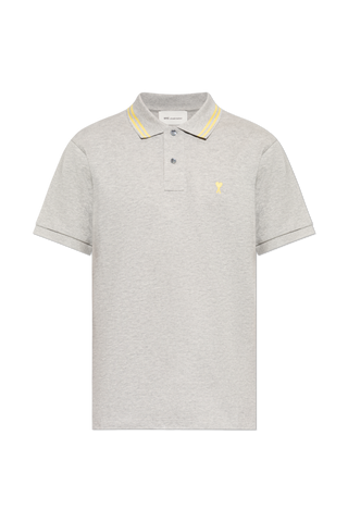 Ami Alexandre Mattiussi GREY Polo with embroidered logo 1