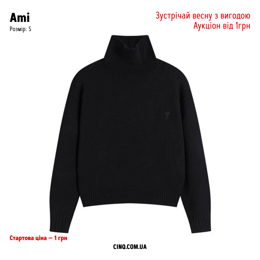 AMI Светр Ami De Coeur Чорний S