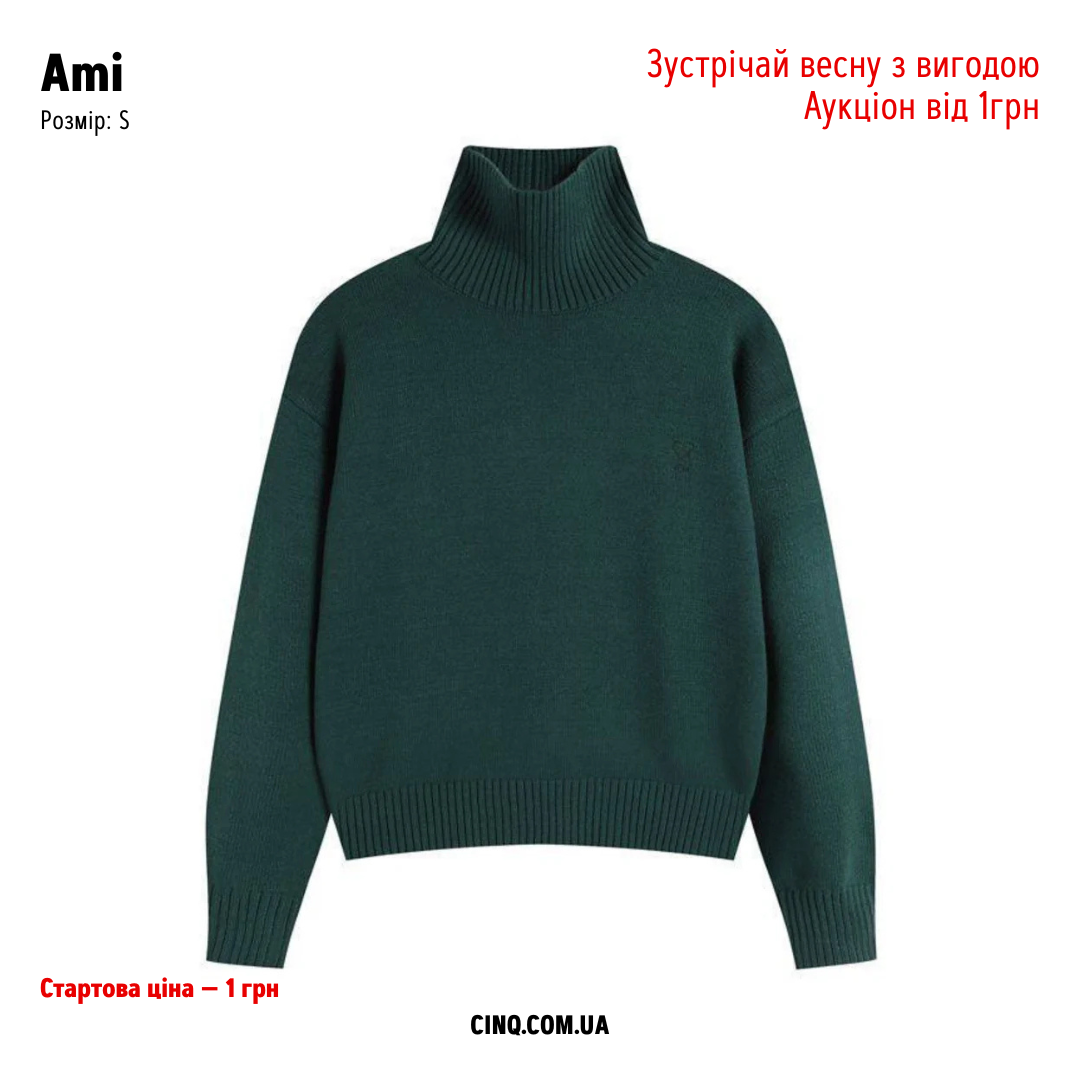 AMI Светр Ami De Coeur Зелений S