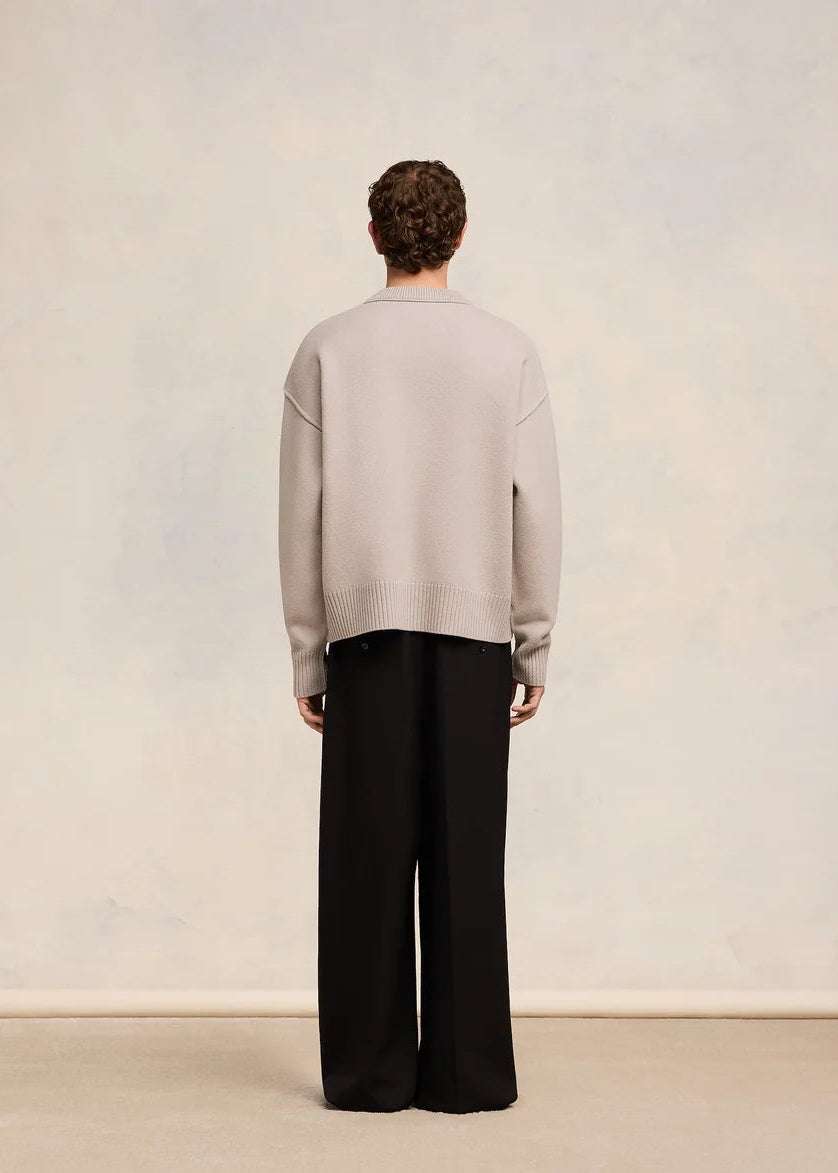 Ami Paris Beige Sweater with logo 02763645