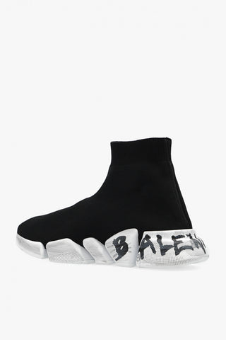 Balenciaga BLACK ‘Speed 2.0 graffiti’ sock sneakers 5