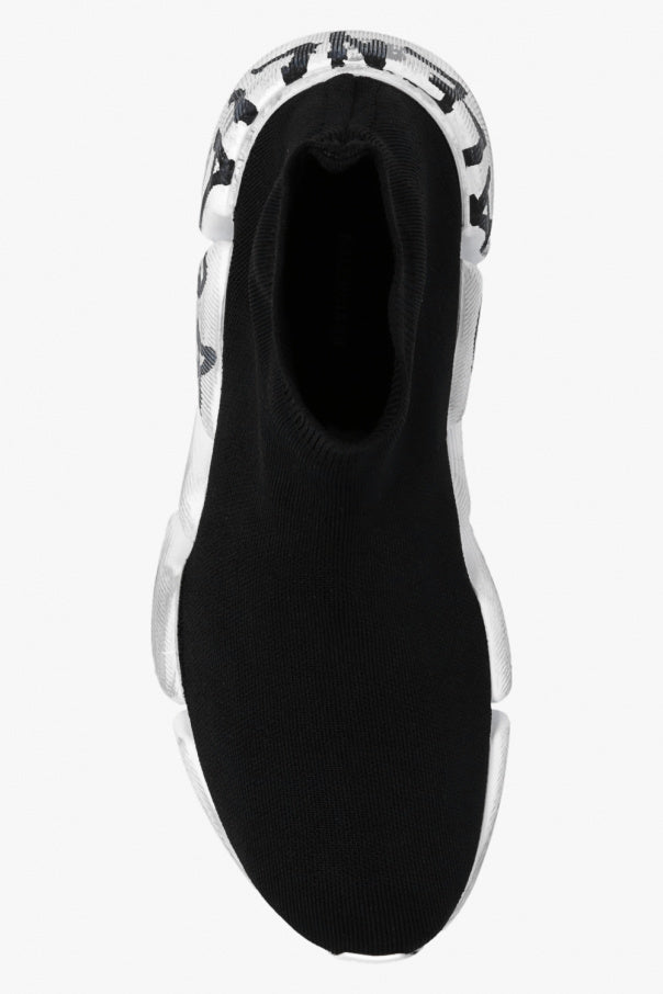 Balenciaga BLACK ‘Speed 2.0 graffiti’ sock sneakers 6