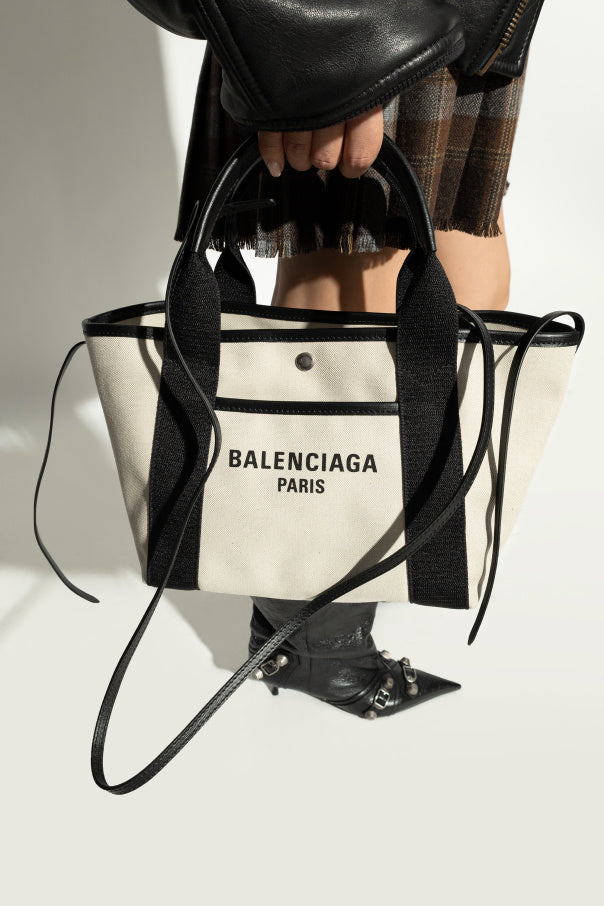 Balenciaga cream Bag Biarritz Small type shopper 2